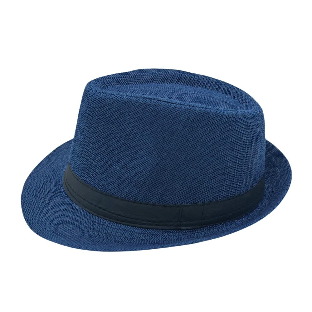 9541 Unisex Classic 1920s Fedora Hat Short Brim Panama Trilby Hat Summer